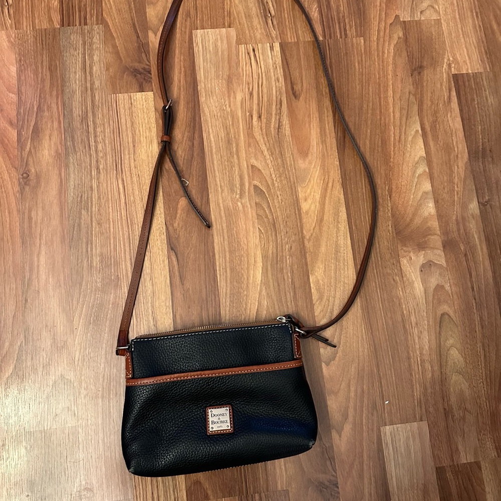 Dooney & Bourke Black and Tan Crossbody Bag